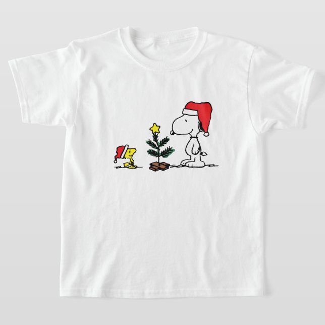classic christmas snoopy and woodstock T-Shirt (Laydown)