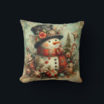 Classic Christmas Snowman Throw Pillow<br><div class="desc">classic christmas snowman throw pillow</div>