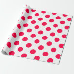 Classic Christmas Template Red Polka Dots White Wrapping Paper<br><div class="desc">Classic Christmas Template Red Polka Dots White Elegant Matte Wrapping Paper.</div>