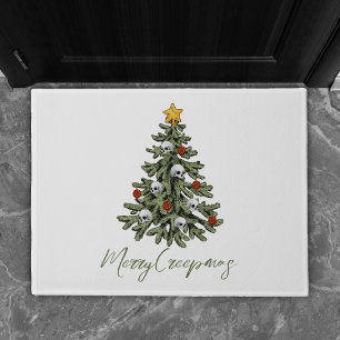 Classic Christmas Tree   Bold Kelly Green Custom Doormat