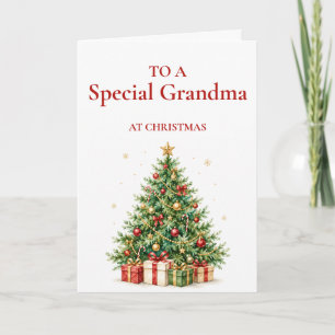 Classic Christmas Tree Card for Grandma