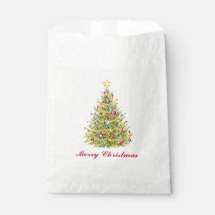 Classic Christmas Tree Favour Bags Merry Christmas