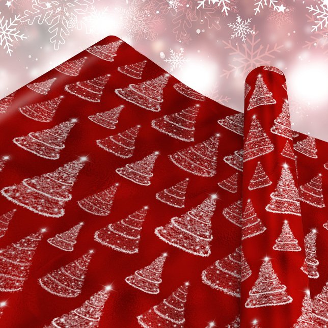 Classic Christmas Tree Festive Red Wrapping Paper (Creator Uploaded)