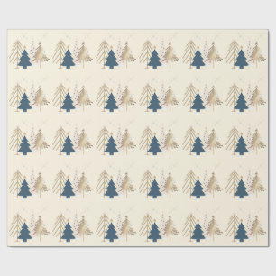 Classic Christmas Tree Ivory Wrapping Paper