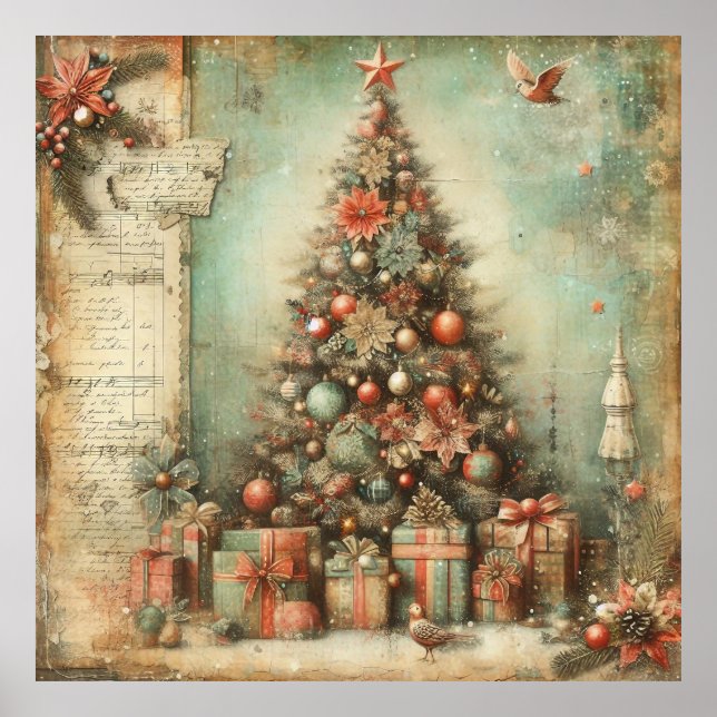 Classic Christmas Tree Poster (Front)