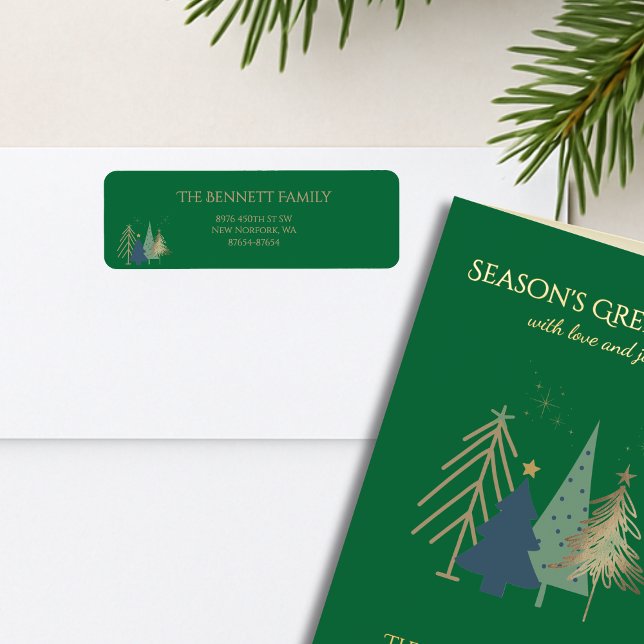 Classic Christmas Tree Seasons Greetings Gold Foil (Creator Uploaded)