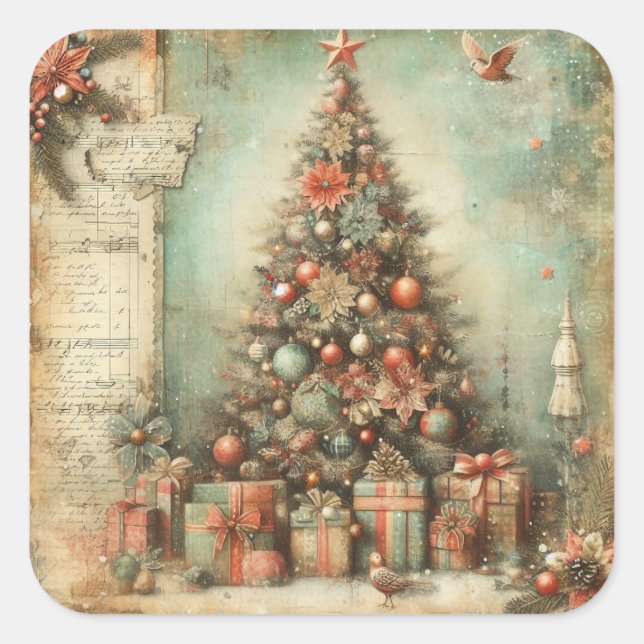 Classic Christmas Tree Stickers (Front)