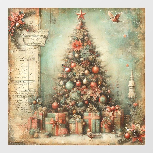 Classic Christmas Tree Window Cling (Sheet)