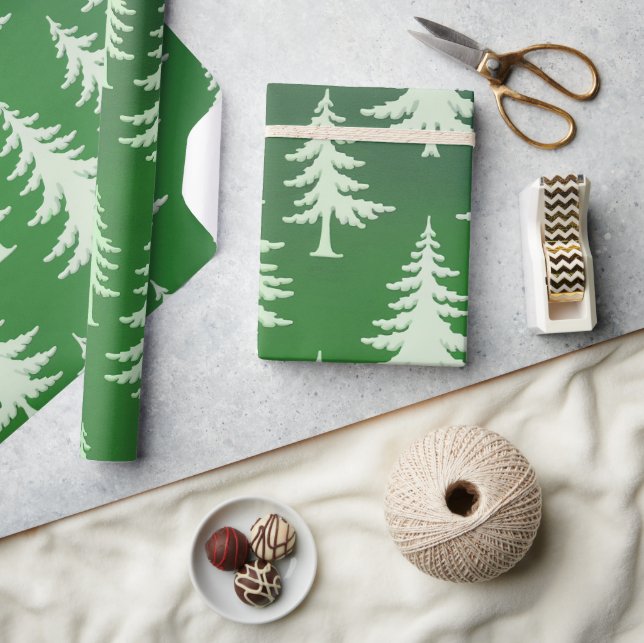 Classic Christmas tree  Wrapping Paper (Crafts)
