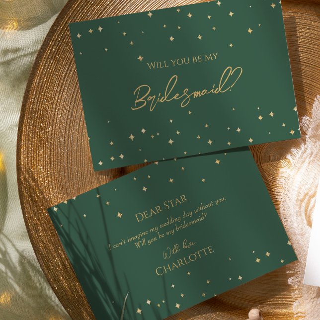 Classic Christmas Wedding Bridesmaid Proposal Invitation (Creator Uploaded)