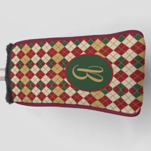 Classic, Christmas/winter argyle patterned Golf Head Cover