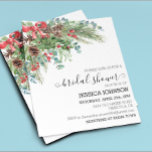 Classic Christmas Winter Bridal Shower Budget<br><div class="desc">One design per sheet. Budget invitations do not include envelopes. This design may be personalised in the area provided by changing the photo and/or text. Or it can be customised by clicking Personalise this Template and then choosing the click to customise further option and delete or change the colour of...</div>