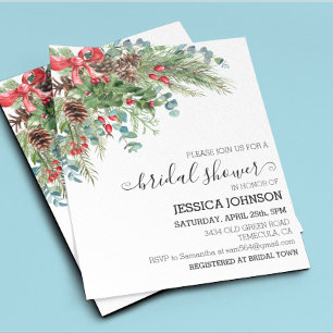 Classic Christmas Winter Bridal Shower Budget 
