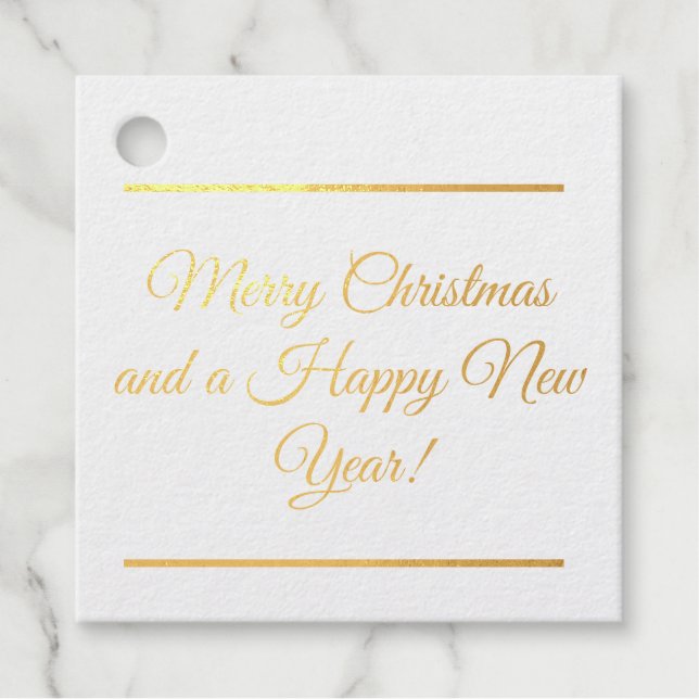 Classic Christmas Wishes Favour Tags (Front)