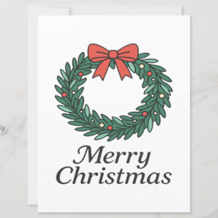 Classic Christmas Wreath – Minimalist Merry Christ