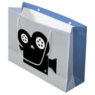 CLASSIC CINE CAMERA ILLUSTRATION LARGE GIFT BAG