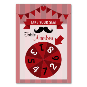 Classic Circus Poster Birthday Party Table No. Number