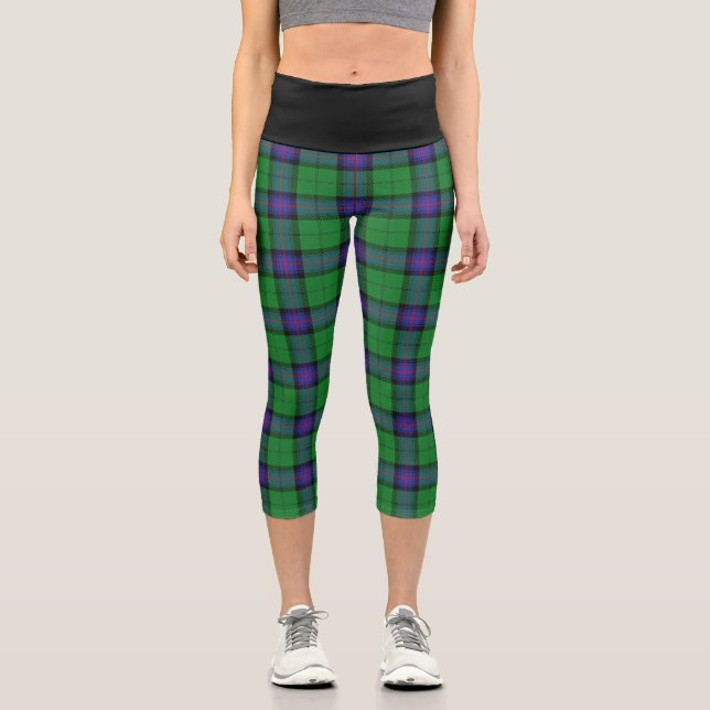 Classic Clan Armstrong Tartan Plaid Capri Leggings (Front)