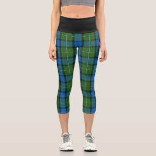 Classic Clan Fergusson Ferguson Tartan Plaid Capri Leggings