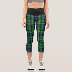 Classic Clan Graham Tartan Plaid Capri Leggings