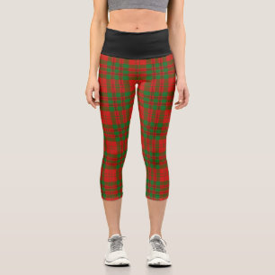 Classic Clan Livingstone Tartan Plaid Capri Leggings