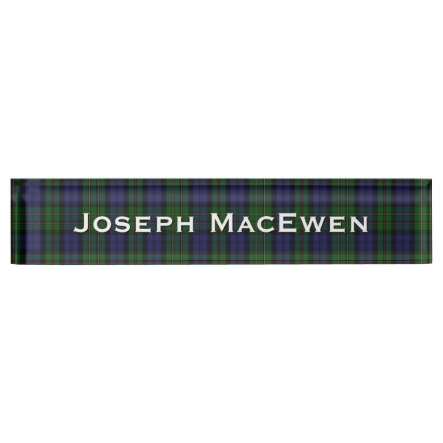 Classic Clan MacEwen Custom Desk Nameplate (Front)