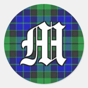 Classic Clan MacKay Tartan Monogram Round Sticker