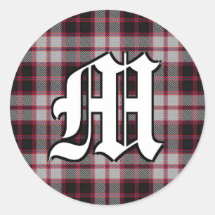 Classic Clan MacPherson Tartan Monogram Round Sticker