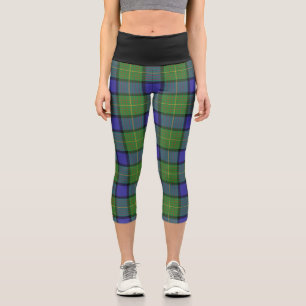 Classic Clan Muir Tartan Plaid Capri Leggings