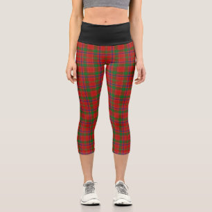 Classic Clan Munro Tartan Plaid Capri Leggings