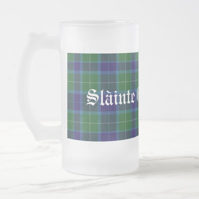 Classic Clan Wallace Tartan Plaid Stein (Left)