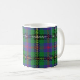 Classic Clan Wood Green and Blue Tartan Plaid Coffee Mug