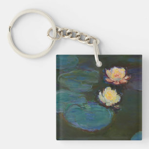 Classic Claude Monet Water Lilies Impression Key Ring