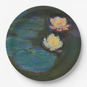 Classic Claude Monet Water Lilies Impression Paper Plate