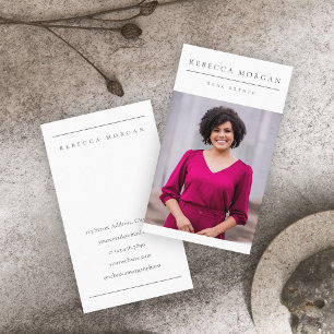 Classic clean   One photo business cards