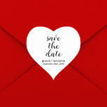 Classic Clean Save the date Wedding Announcement Heart Sticker<br><div class="desc">Introducing our "Classic Clean Save the Date Wedding Announcement Heart Sticker, " a timeless symbol of love and purity. With its clean design and heart shape, this sticker exudes simplicity and charm. Its classic aesthetic makes it a versatile addition to any wedding theme, while its heartfelt symbol adds a touch...</div>