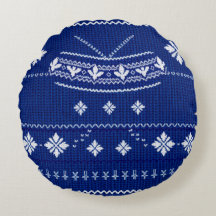 Classic Cobalt Blue & White Nordic Snowflake Knitt