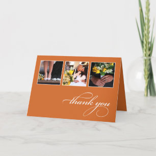 CLASSIC COLLAGE WEDDING THANK YOU CARD