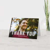 Classic Collegiate Graduation Thank You Card