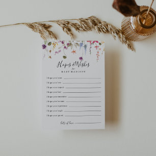 Classic Colourful Baby Shower Hopes & Wishes Card