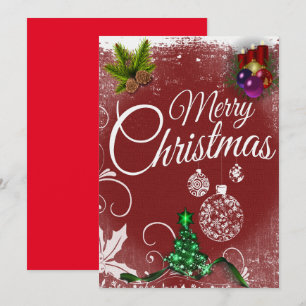 Classic Colourful Merry Christmas Holiday Card