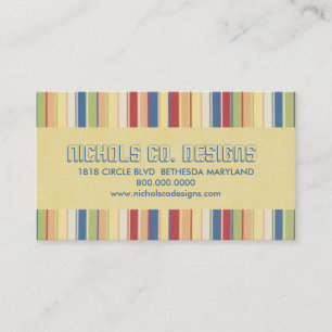 Classic Colourful Stripes Business Cards