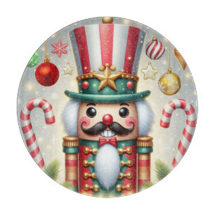 Classic, colourful, whimsical Christmas nutcracker Cutting Board