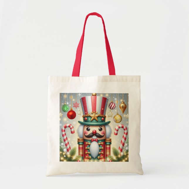Classic, colourful, whimsical Christmas nutcracker Tote Bag (Front)