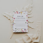 Classic Colourful Wild Floral Bucket List Cards<br><div class="desc">These classic colourful wild floral bucket list cards are the perfect activity for a rustic wedding reception or bridal shower. The design features a yellow,  purple,  white wild flowers with foliage in a rose and green watercolor background.

Bucket List sign is sold separately.</div>