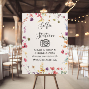 Classic Colourful Wild Floral Wedding Oh Snap  Poster