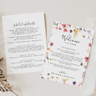 Classic Colourful Wild Wedding Welcome Letter