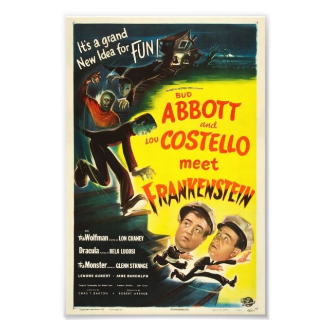 Classic Comedy Meets Classic Monster Photo Print (Front)