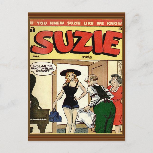 Classic Comic Cover Vintage Suzie  Postcard (Front)