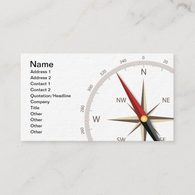 Classic compass business card (Front)
